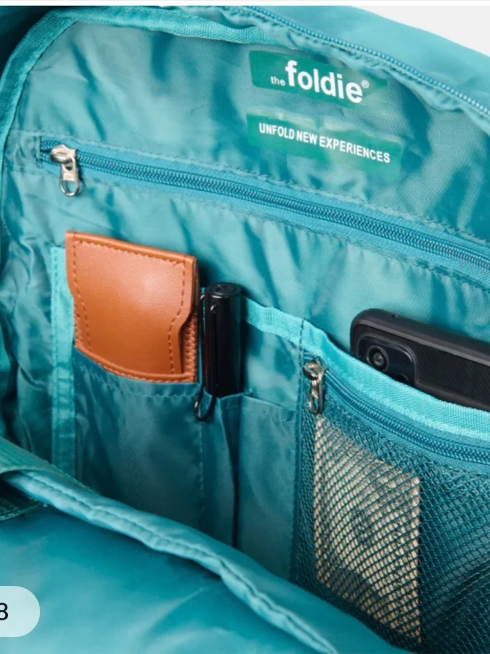 The Foldie® Backpack + Packing Cube Set (teal)